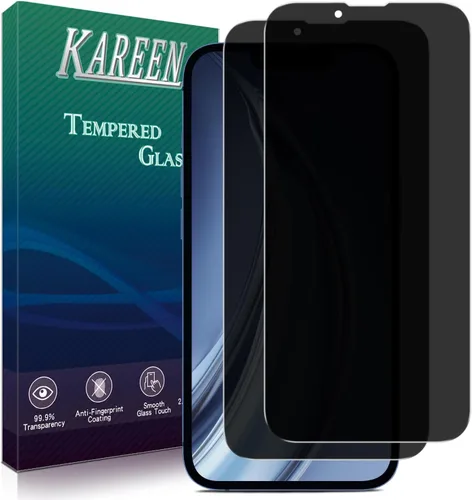 Miniatura 9 de KAREEN Paquete de 2 protectores de pantalla de privacidad para iPhone 11 Pro, XS, X de 5.8 pulgadas, película de vidrio templado antiespía privada