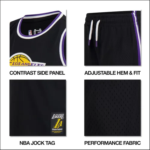 Miniatura 4 de Ultra Game Conjunto de camiseta sin mangas y pantalones cortos de baloncesto oficial de la NBA para niños Negro