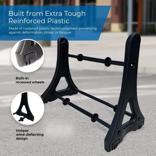 Miniatura 4 de SmartSign Letrero de 36 x 48 pulgadas para acera, tablero de mensajes intercambiable, kit de letrero y letras estándar portátil para exteriores