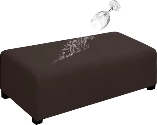 Miniatura 11 de Easy-Going Funda para Otomán Elástica 100% Doble Impermeable Rectangular Plegable Taburete de Almacenamiento Protector de Muebles Funda Suave