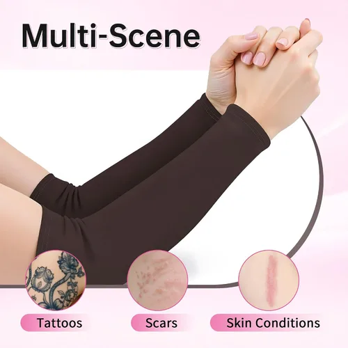 Miniatura 2 de Chrontier - Manga de brazo completo para hombres y mujeres, mangas refrescantes para brazos, protección UV, compresión, sol, ciclismo, correr, golf