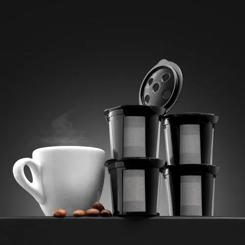 Miniatura 6 de 4 tazas K reutilizables para Keurig K Supreme, K Supreme Plus, K Slim con tecnología Multistream, K-Duo Hot & Iced Single Serv(Gen 2) – 4 filtros