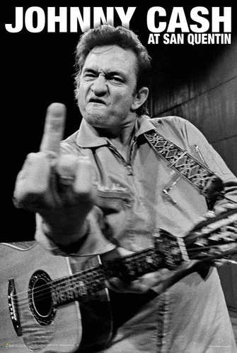 Scorpio Posters Johnny Cash - Póster de San Quentin, con licencia oficial, 24 x 36 pulgadas