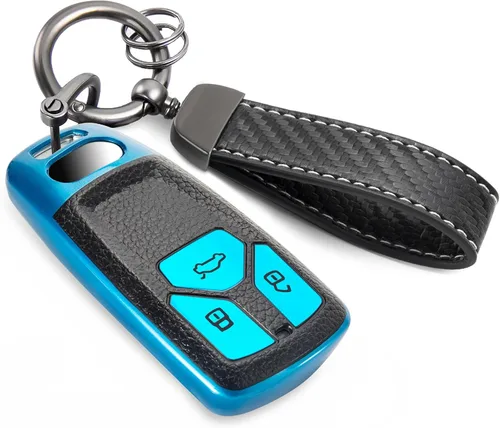 Miniatura 59 de Funda para llavero Nissan con llavero de cuerda trenzada de metal de lujo, funda suave mejorada para llave Nissan (solo 3 botones)
