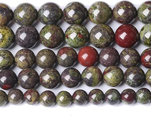 Miniatura 74 de Cuentas de jade verde chino natural, piedras preciosas, cuentas redondas sueltas para hacer joyas, pulsera DIY, collar, 8mm, 45 piezas, 15 pulgadas