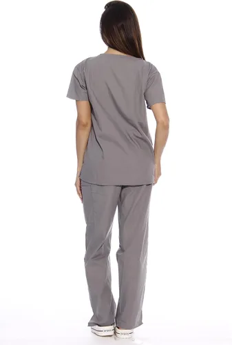Miniatura 3 de Just Love uniforme médico con cuello en V para mujer