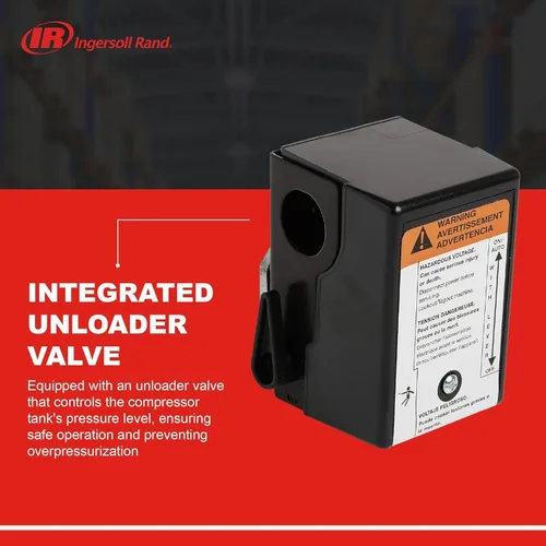 Miniatura 5 de Ingersoll-Rand 23474661 Interruptor de presión para compresor de etapa única SS3 y SS5