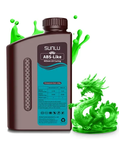 Miniatura 19 de SUNLU 1000G de resina tipo ABS para impresora 3D, fotopolímero de curado UV de 405 nm de rápido secado para impresoras 3D LCD/DLP/SLA de 2K 4K 6K