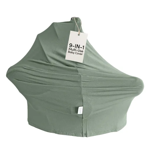 Miniatura 14 de MOZAH Funda de asiento de coche para bebé, hojas beige, 100% muselina orgánica, suave, transpirable y ligera, esencial para asiento de automóvil