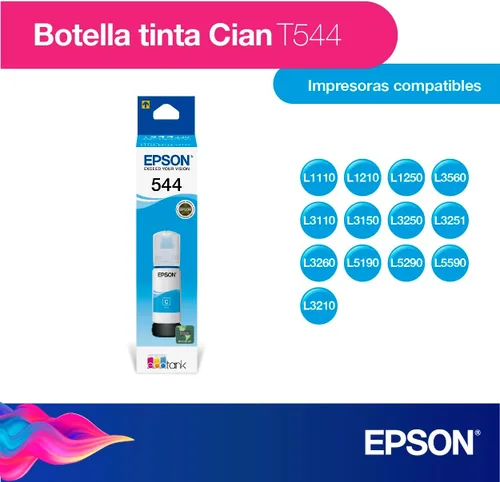 Miniatura 2 de Epson EcoTank T544 T544220 - Botella de tinta original cian