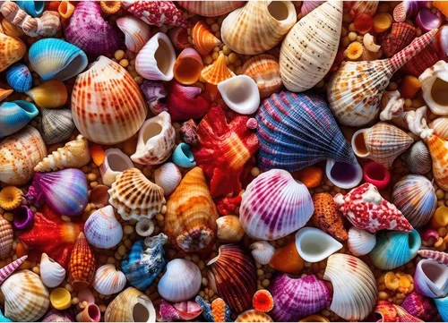 Rompecabezas coloridos de caracola para adultos de 1000 piezas, rompecabezas para adultos, juguetes desafiantes para adultos, rompecabezas