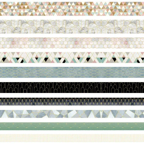 Miniatura 2 de Washi - Juego de 10 rollos de cinta adhesiva floral dorada, cinta de papel decorativa para álbumes de recortes, manualidades, suministros de diario