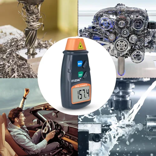 Miniatura 5 de AGPtek® - Tacómetro digital láser fotográfico profesional, sin contacto, tacómetro RPM