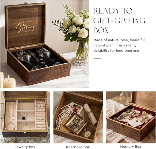 Miniatura 5 de AW BRIDAL Copas de vino Mr and Mrs Regalos de boda para parejas 2026, regalo de compromiso para parejas recién comprometidas, regalos de despedida