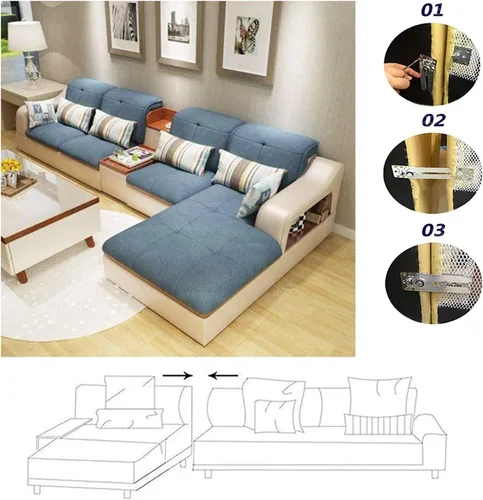 Miniatura 5 de AWEN + Paquete de 4 tornillos de conector de sofá seccionales, piezas de repuesto para sofá seccional, muebles Sf-4 piezas