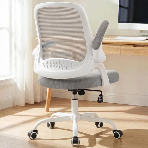 Miniatura 8 de NEO CHAIR Silla de oficina para videojuegos, silla ergonómica de malla con brazos abatibles, cómodo soporte lumbar, altura ajustable, ruedas Todo