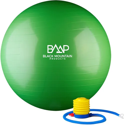 Miniatura 11 de Black Mountain Products Bola de yoga de estabilidad para ejercicio, bomba de pie, tapón de bola, extractor de enchufe, capacidad de peso estática