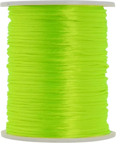 Miniatura 103 de Mandala Crafts Cordón de Satén de Nailon 2mm Cordón Rattail Champagne - 100 Yardas Cordón de Nailon Chino para Nudos Cordón de Seda Cola de Rata