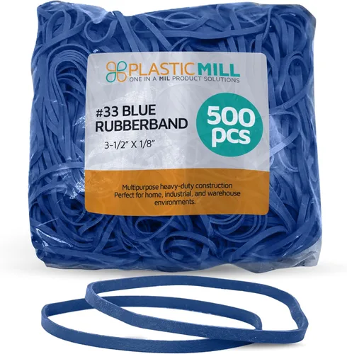 Miniatura 19 de PlasticMill Bandas de goma verde oscuro tamaño 33 (3 1/2" x 1/8") - #33 Bandas de goma de colores suministros de oficina - Bandas fuertes