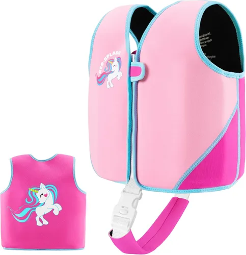 Miniatura 7 de Chaleco de natación para niños de neopreno con correa de seguridad ajustable para edades de 1-3 y 3-6 años KS-PB