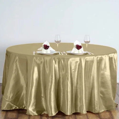 Miniatura 7 de BalsaCircle Mantel redondo de satén plateado de 108 pulgadas para bodas, fiestas, catering, cocina, comedor, eventos, cocina y comedor