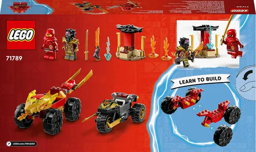 Miniatura 7 de Lego 71789 Ninjago Chase Set con Kais Speedster y Ras 'Motocicleta, Juguete para niños a partir de 4 años, juguete Ninja Car para construcción, Mini