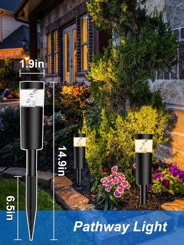 Miniatura 7 de Luces de Sendero Paisajístico de Bajo Voltaje de 5W con Conectores 12V Iluminación Paisajística Exterior Luces LED de Poste de Sendero Cableadas