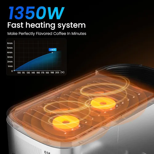 Miniatura 7 de Máquina de café expreso de 20 bares, temperatura y tiempo, pantalla LED, máquina de café espresso con espumador de leche automático ajustable sin