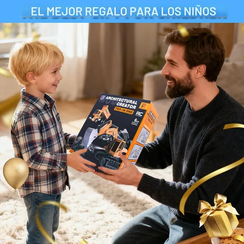 Miniatura 7 de MQDMINI Juego de juguetes de excavadora y camión volquete con control remoto, vehículos de construcción RC con barricadas, señales de tráfico, rocas