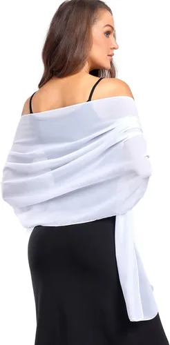 Miniatura 53 de Chales/mantones de gasa suave para vestidos, accesorios de mujer