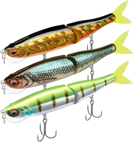 Miniatura 21 de TRUSCEND Swimmax - Señuelos de pesca realistas para agua salada y agua dulce, para trucha lucioperca, lucio, salmón azul, cebo, pesca de lubina