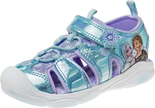 Disney Girls Frozen Summer Light Up Sandals - Outdoor Slip-on Quick Dry Waterproof (ToddlerLittle Kid)