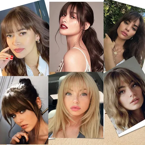 Miniatura 6 de Flequillo con clip, 100% cabello humano real, extensiones de cabello con clip, flecos con sienes para mujer, flequillo curvado, uso diario