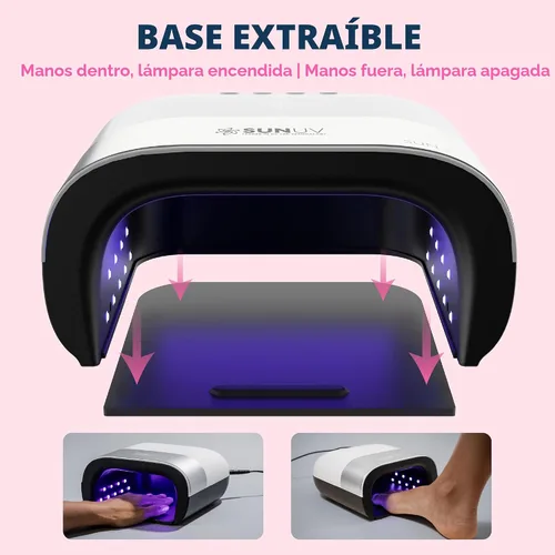 Miniatura 5 de SUNUV SUN3 - Lámpara de uñas LED UV profesional, luz UV con cable para uñas de gel y esmalte con 4 temporizadores y sensor inteligente, 39 cuentas