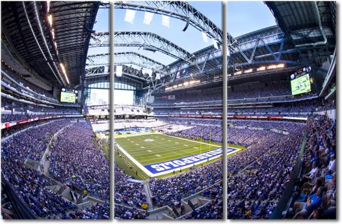 Miniatura 43 de 3 piezas de arte de pared deportivo del equipo de fútbol de los Vikings de Estados Unidos, pinturas de estadios deportivos Minnesota, Estados