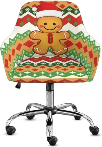 Miniatura 20 de Funda para sillón de invierno con diseño de muñeco de nieve, funda suave para silla de computadora, forro elástico para silla de escritorio, diseño