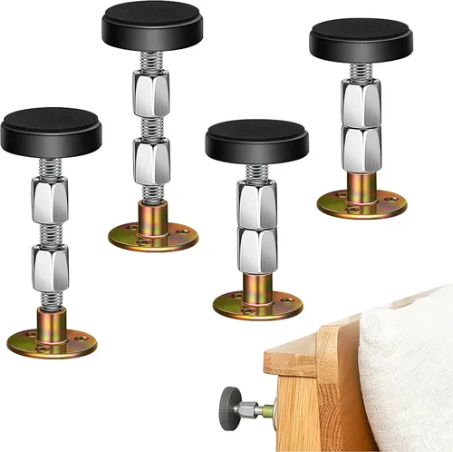 Miniatura 10 de Krisler Marco de cama ajustable roscado, herramienta antivibración, tapones de cabecero, herramienta antivibración para camas, armarios, sofás, 4