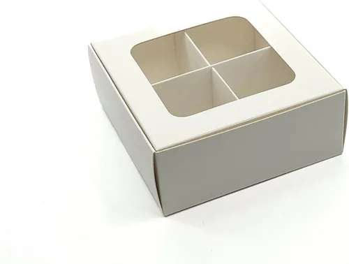 Miniatura 24 de 20 cajas de regalo de papel kraft con ventana y divisores, 6 compartimentos extra pequeños, 5 x 3.5 x 1.57 pulgadas, cajas de dulces vacías