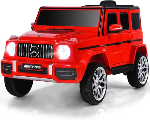 Miniatura 10 de OLAKIDS Auto eléctrico Mercedes Benz G63 de 12 V con licencia y control remoto, puertas dobles abiertas, música, Bluetooth, 2 velocidades