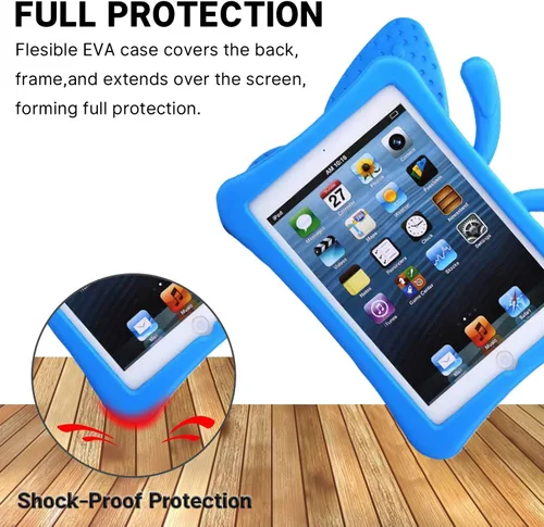 Miniatura 5 de Simicoo Funda de mariposa 3D para iPad 10.2 9 8 7 niños con soporte Lite de espuma EVA a prueba de golpes resistente funda para tableta para niñas