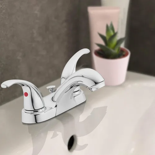 Miniatura 5 de Aqua Vista 15-B42WP-CH-AV Grifo de fregadero de baño de dos asas, cromo pulido