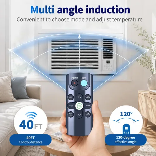 Miniatura 5 de ZWP 210901707 Control remoto de repuesto para aire acondicionado de ventana TCL W5W31-B W5W3M-B W5W3M-3 W6W32-B W8W91-B W10W91-B TAW05CRB19