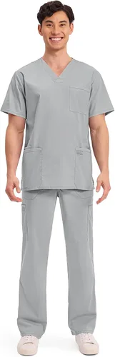 Miniatura 27 de Cherokee WW Professionals WW695 - Camisa de uniforme sanitario para hombre, con cuello en V