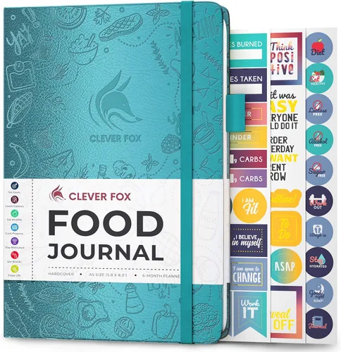 Miniatura 7 de Clever Fox Diario de Alimentos de Bolsillo - Diario Diario de Alimentos, Planificador de Comidas para Rastrear Calorías y Nutrientes, Cuaderno