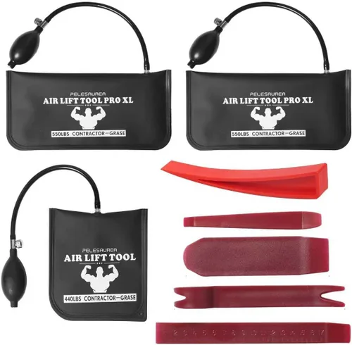 Miniatura 11 de Bolsa de aire en forma de cuña 2 piezas, espaciador de aire inflable con palancas, kit de bomba de aire en forma de cuña de grado comercial