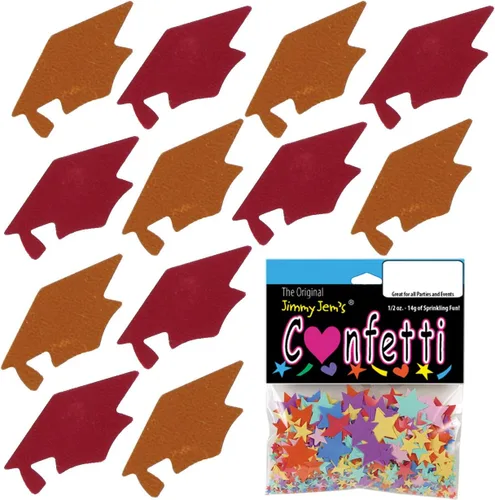 Miniatura 143 de Confetti Grad Cap Negro, Azul Marino Combo - 2 bolsas de media onza (1 oz)