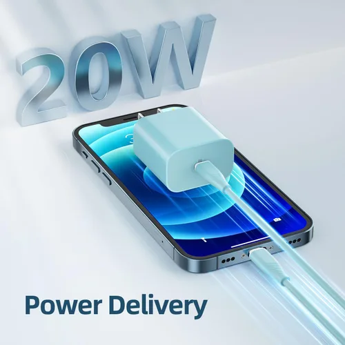 Miniatura 2 de Cargador para iPhone de carga rápida de 20 W PD USB-C cargador de pared y cable de carga USB C de 6 pies para iPhone compatible con iPhone 14 13 12