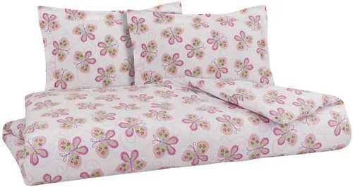 Miniatura 5 de DELANNA Juego de funda de edredón de franela 100% algodón, 1 funda de edredón de 68 x 90 pulgadas y 1 funda de almohada de 20 x 26 pulgadas