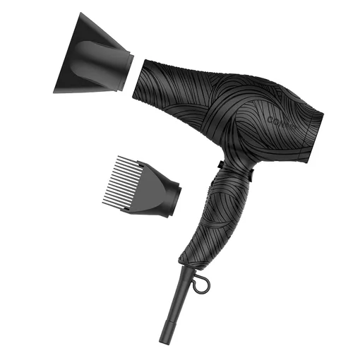 Conair The Curl Collective - Secador de pelo de cerámica iónico de 1875 W, negro, 18 pulgadas