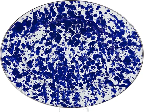 Miniatura 9 de Golden Rabbit Enamelware Oval Platter, 12 x 16in, Americana